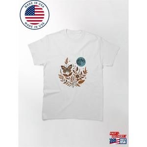 Autumn Boho Butterfly Moon T-Shirt